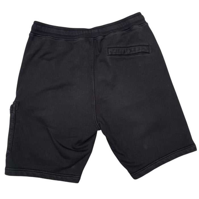 Stone Island Black Cotton Jogger Shorts