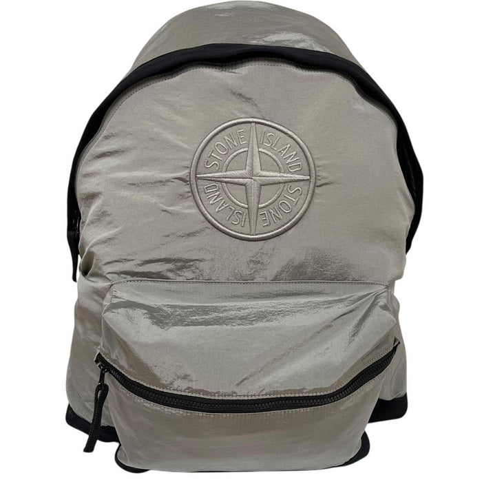 Stone Island Pearl Grey Nylon Metal Econyl Backpack