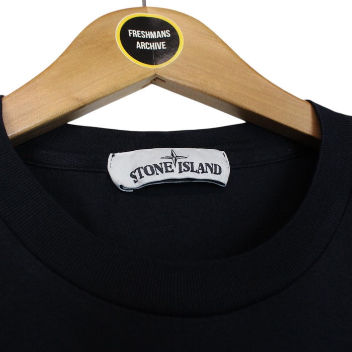Stone Island SS 2020 Navy Blue Long Sleeve Compass T-Shirt