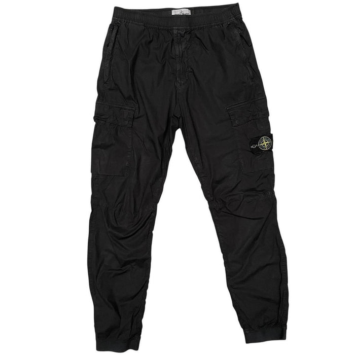 Stone Island SS 2021 Black RE-T Fit Cargo Trousers
