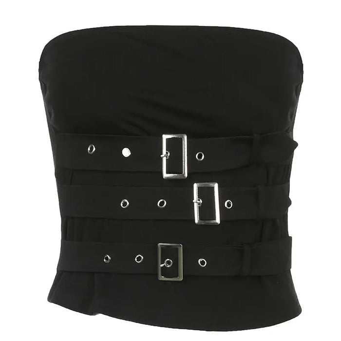 Strapless Belt Buckle Adjustable Top fashionnsio