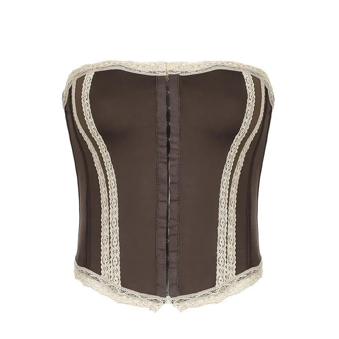 Strapless Front Hook Corset Top fashionnsio
