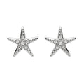 Stud Star Fish Earrings With Swarovski® Crystals