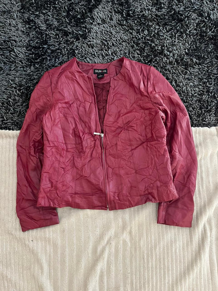 STYLE AND CO Leather jacket | Winterwear|Streetwear | Women leather jacket