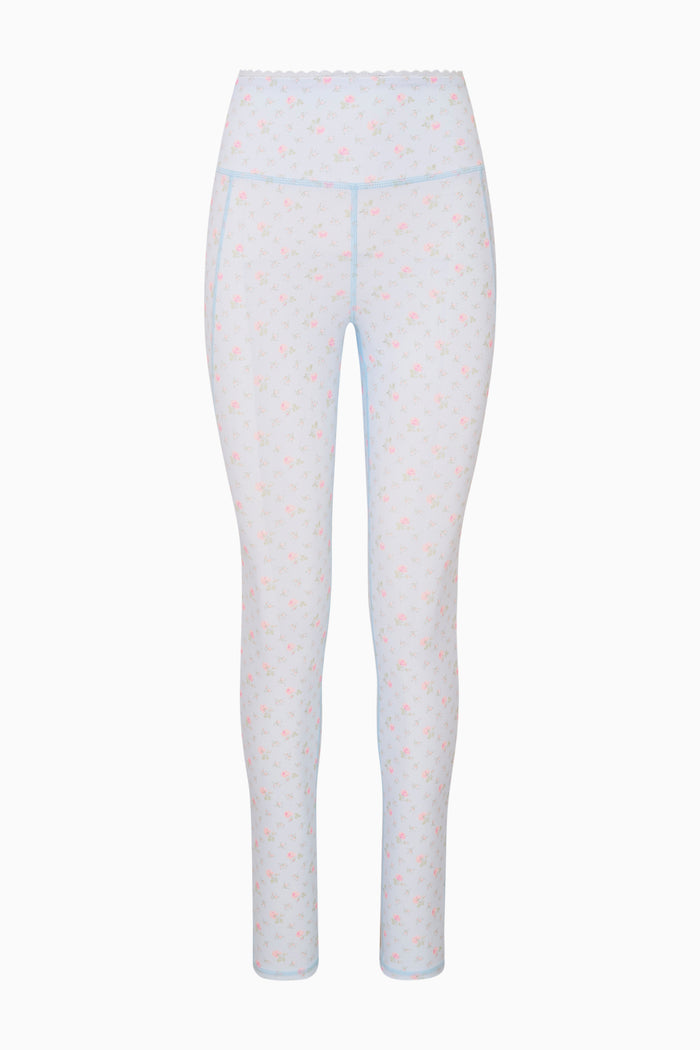 White tights with a subtle pattern on a white background
