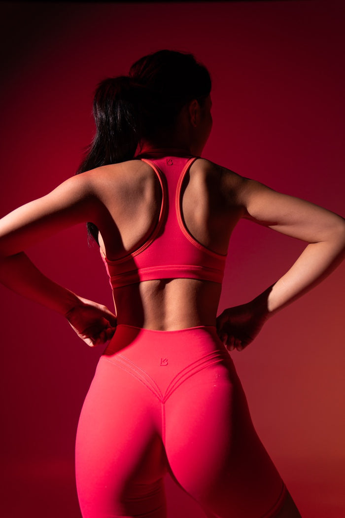 Sweetheart Nubre Sports Bra - Punch and Tequila Sunrise