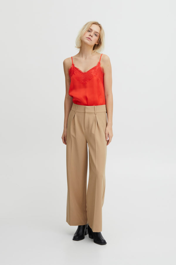 Taia Lace Cami (Poppy Red)