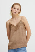 Taia Lace Cami (Tannin)