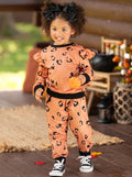 Mia Belle Girls Leopard Print Jogger Set | Little Girls Loungewear