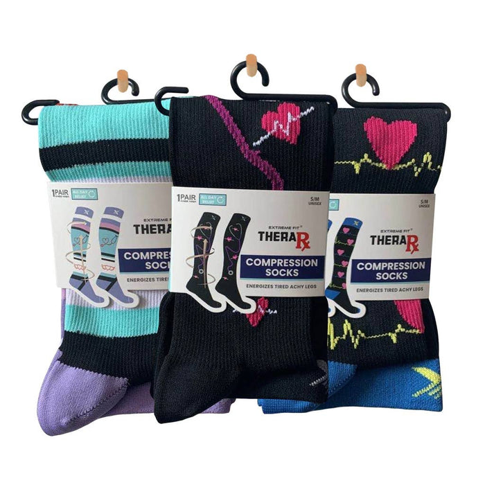 Thera Rx Compression Socks - Large/X-Large (1 Pair- Assorted Designs)
