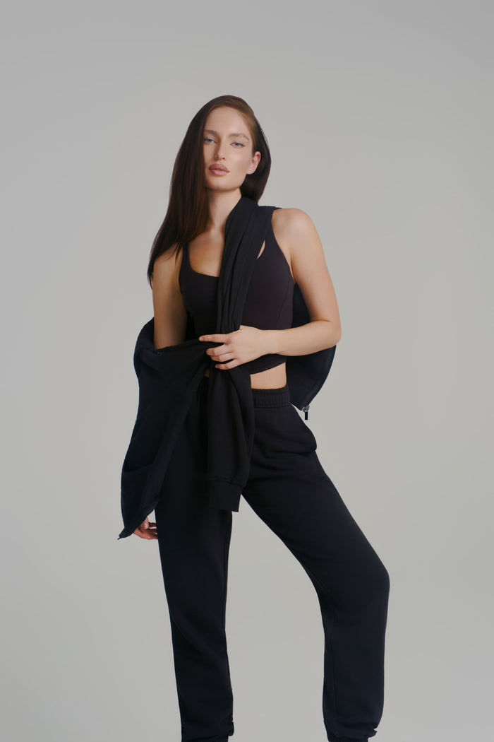 **PREORDER** Threads Zip Hoodie - Onyx Black