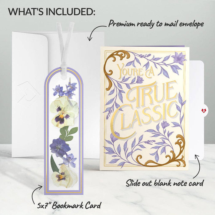 True Classic Petal Pressed™ Bookmark Card 5x7"