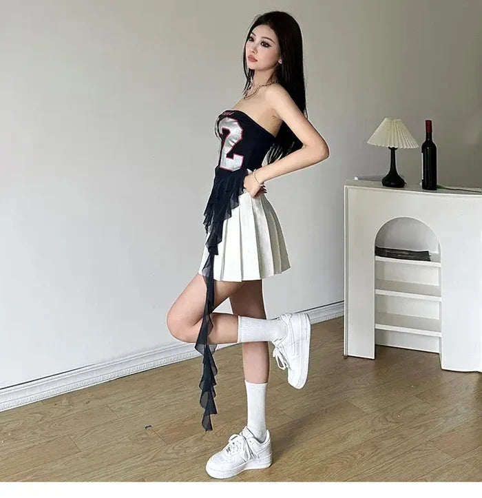 Ruffles Tassels Tube Top fashionnsio