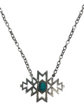Turquoise Los Altos Silvertone Necklace