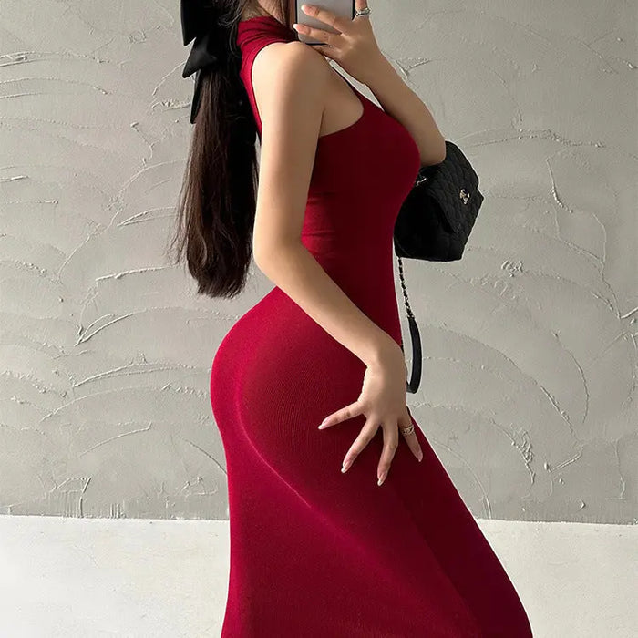 Turtleneck Bodycon Long Dress fashionnsio