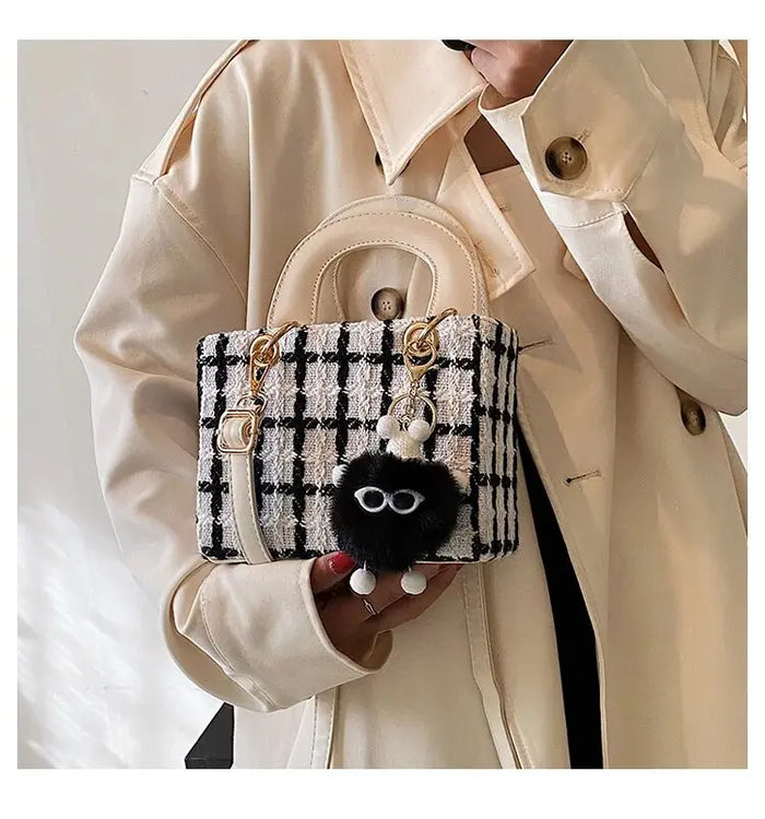 Tweed Tote Handbags fashionnsio