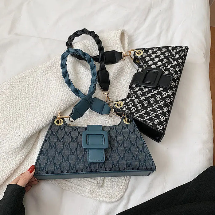 Twisted Buckle Shoulder Bags fashionnsio