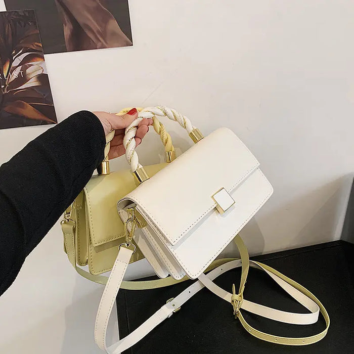 Gold Twisted Fashionable Handbags fashionnsio