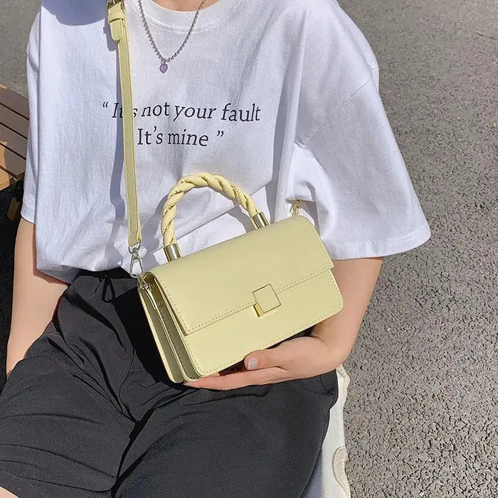 Gold Twisted Fashionable Handbags fashionnsio
