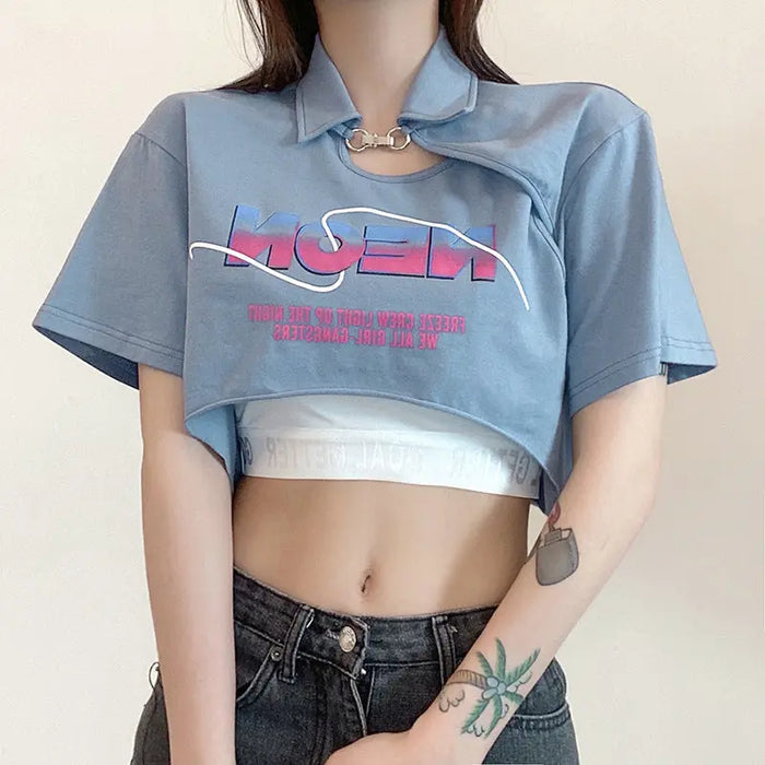 Two-Piece Set Crop Top fashionnsio