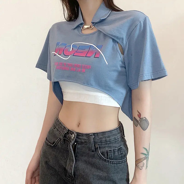Two-Piece Set Crop Top fashionnsio