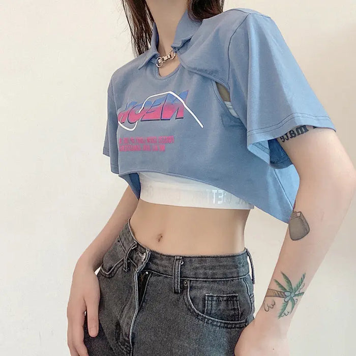 Two-Piece Set Crop Top fashionnsio