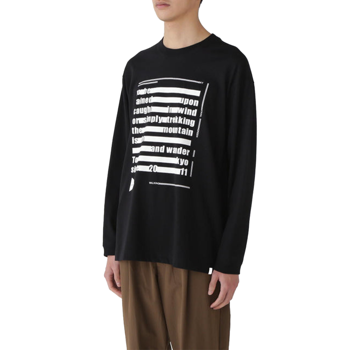 Typography Printed LS Tee 'Black'