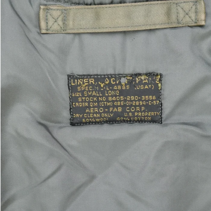 US Air Force MIL-L-4889 Jacket Liner - Small-Long - US Air Force Surplus - Jacket Liner