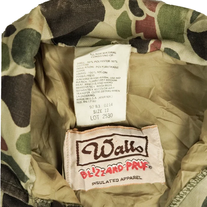 US Made Walls Duck Hunter Kids Insulated Overalls - Size 12 - Army & Outdoors - Overalls