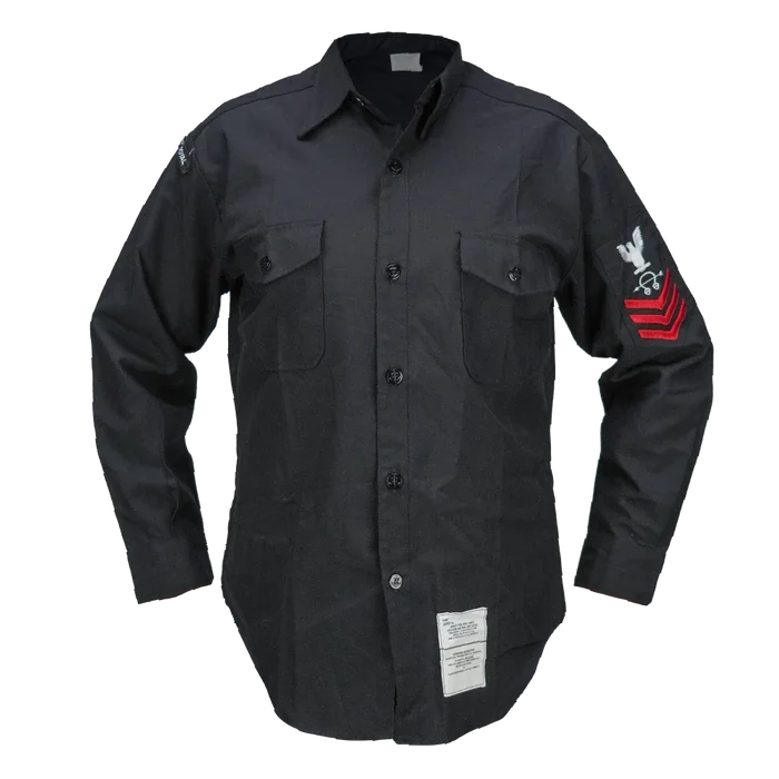 US Navy Black Service Shirt - US Navy Surplus - Service Shirts
