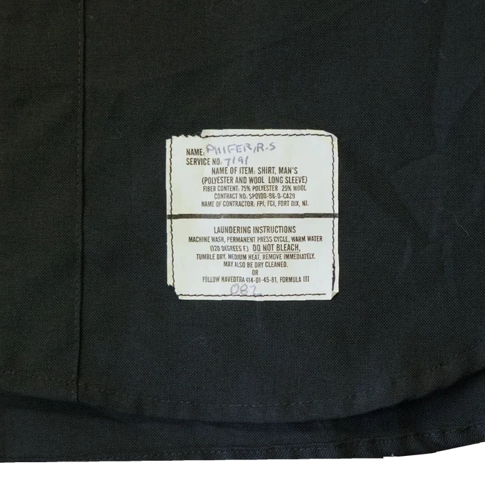 US Navy Black Service Shirt - US Navy Surplus - Service Shirts