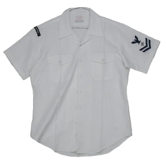 US Navy White Short Sleeve Dress Shirt - Large, Item 2 - US Navy Surplus - Dress Shirts