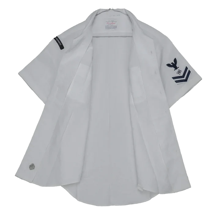 US Navy White Short Sleeve Dress Shirt - Large, Item 2 - US Navy Surplus - Dress Shirts