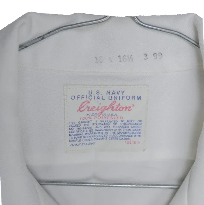 US Navy White Short Sleeve Dress Shirt - Large, Item 2 - US Navy Surplus - Dress Shirts