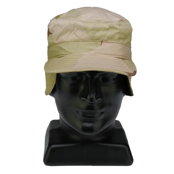 USGI 3 Colour Desert Patrol Cap w/ Flaps - US Army Surplus - Caps