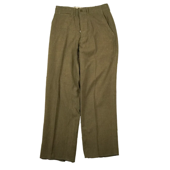 USGI M45 Olive Wool Field Trousers - 31x31 - US Army Surplus - Work Trousers