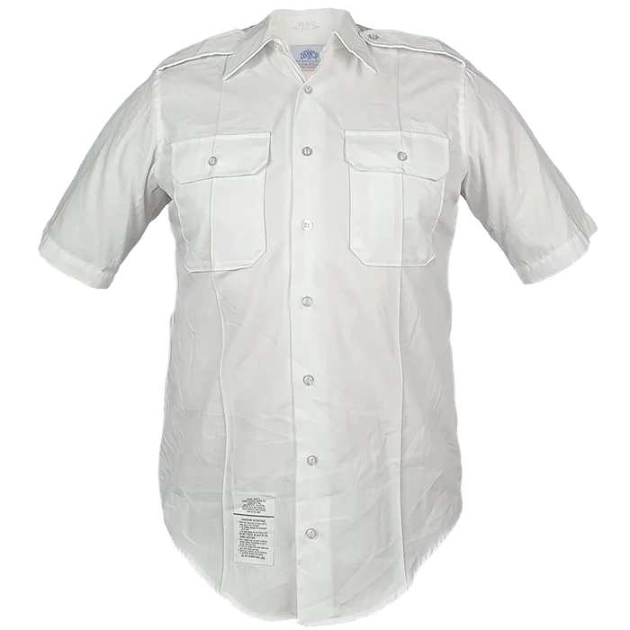 USGI White Short Sleeve Service Dress Shirt - US Army Surplus - Dress Shirts