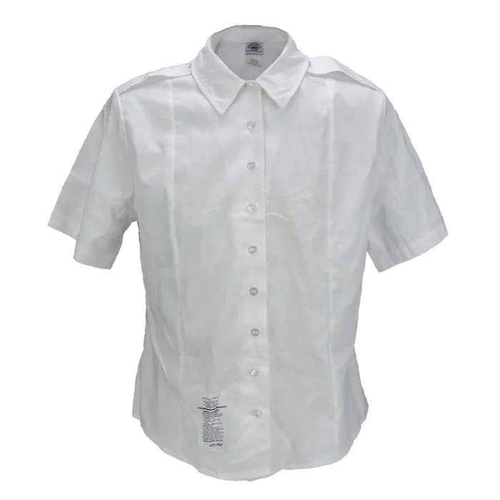 USGI Women's White Short Sleeve Service Dress Shirt - US Army Surplus - Dress Shirts