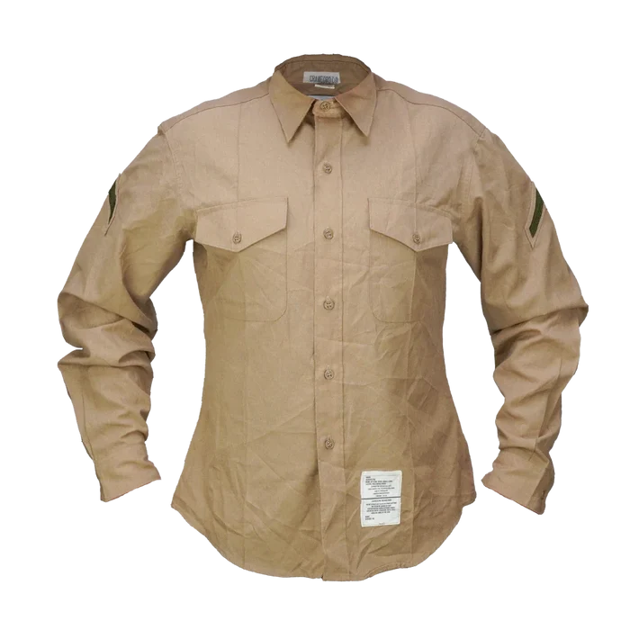 USMC/Navy Khaki Service Dress Shirt - US Navy Surplus - Service Shirts
