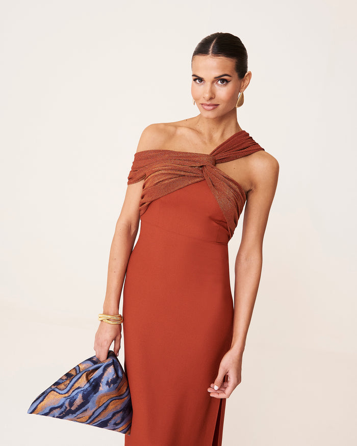 vestido eclipse caldera maxi de Lady Pipa para invitada de boda de noche.