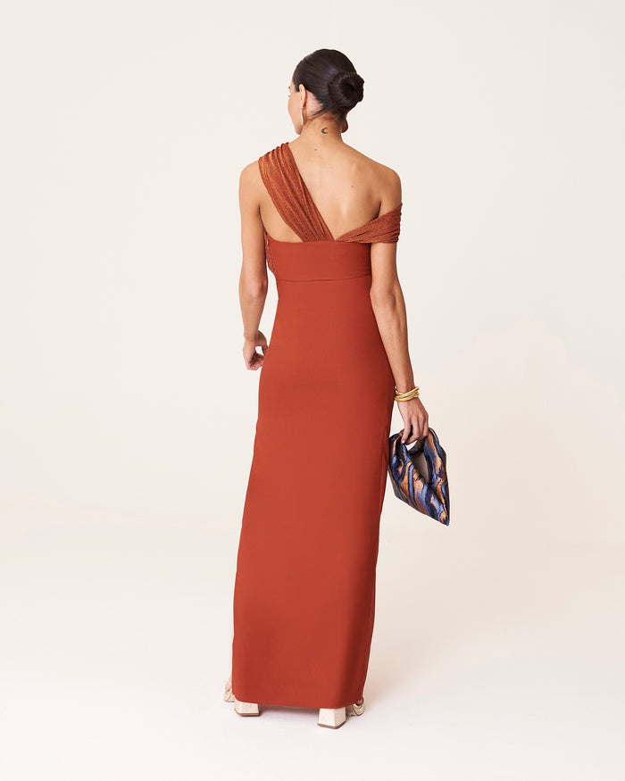 vestido eclipse caldera maxi de Lady Pipa para invitada de boda de noche.