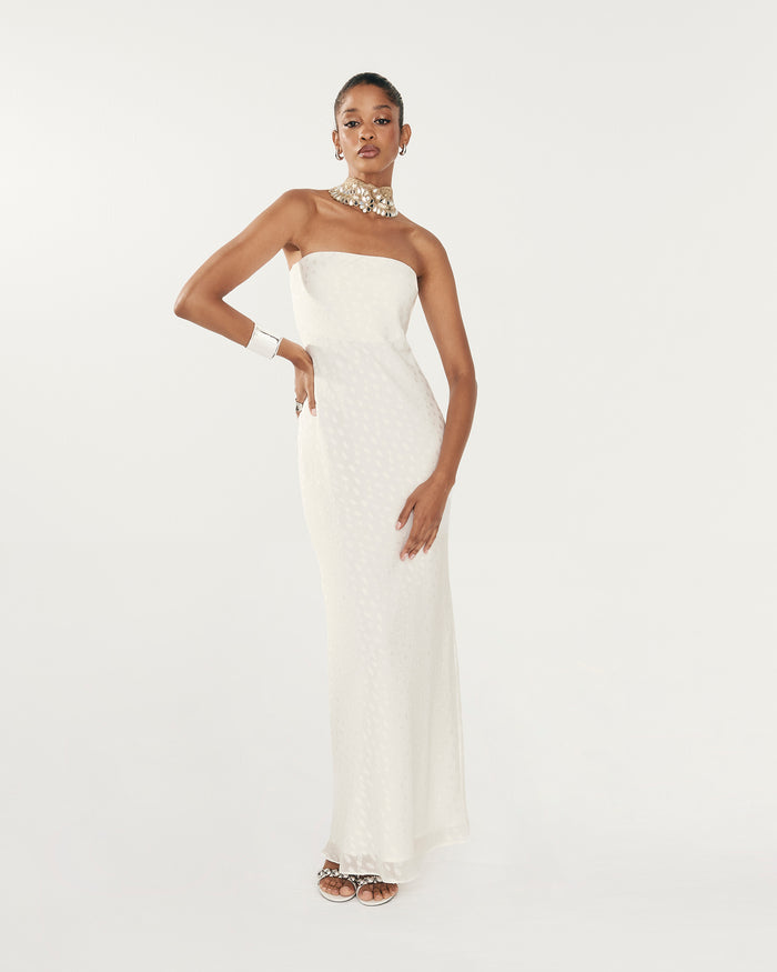 Vestido Orfila Marfil maxi de Lady Pipa para novia.