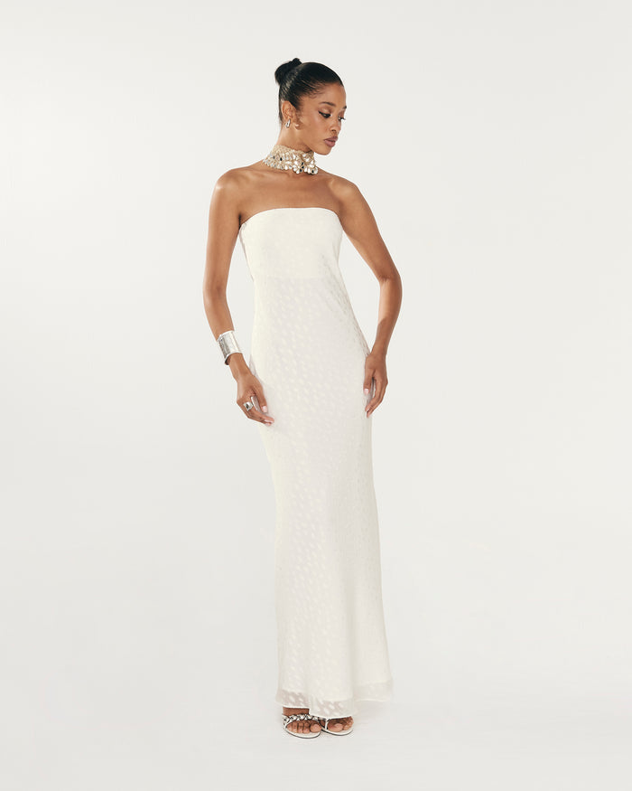 Vestido Orfila Marfil maxi de Lady Pipa para novia.