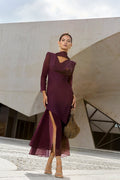 Vestido Viena Berenjena de Lady Pipa para invitada de boda.