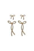 Vikyzer 2 Pack Bow Earring (Gold)