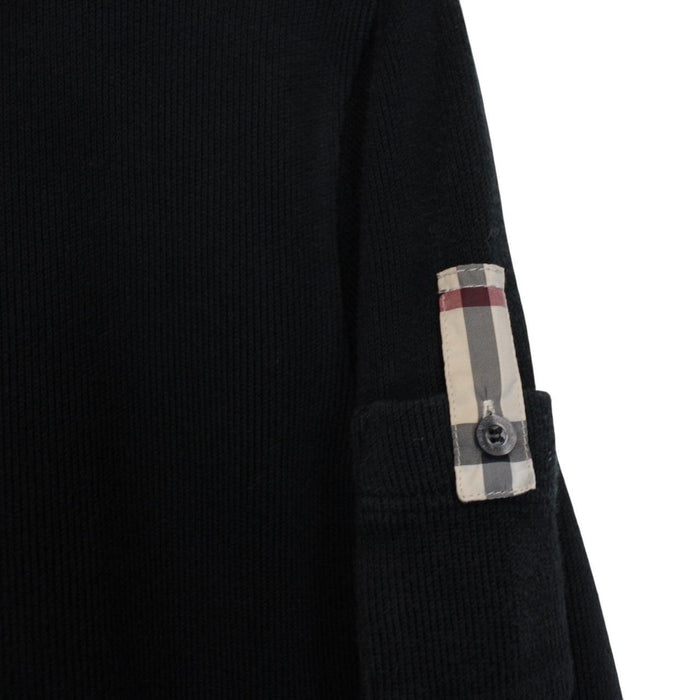 Vintage Burberry London Black Full Zip Nova Check Hoodie Jumper