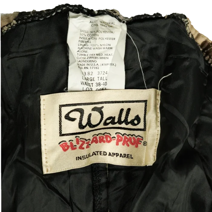 Vintage Duck Hunter Insulated Coveralls by Walls - Made in USA - Large - Army & Outdoors - Overalls
