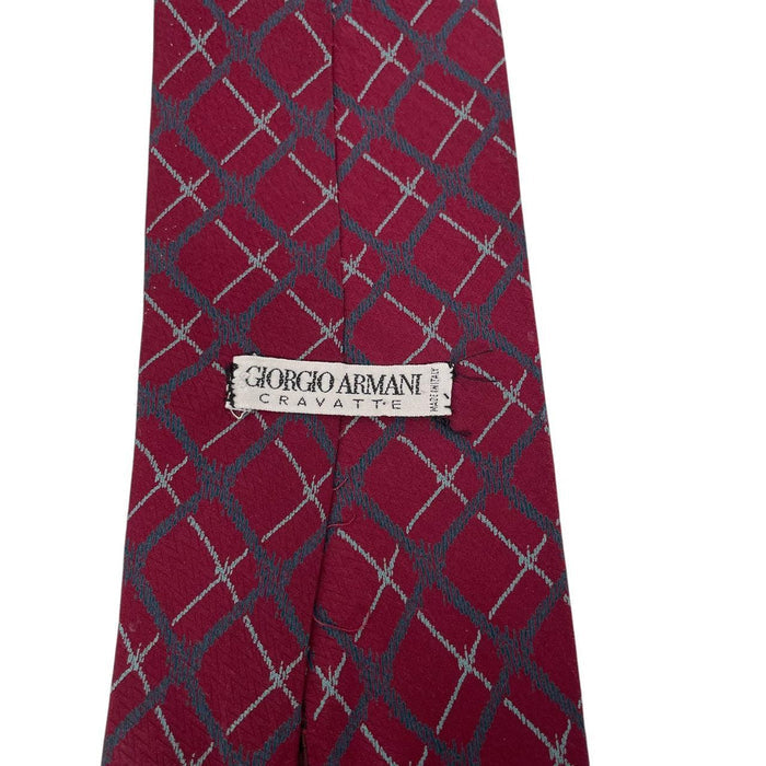 Vintage Giorgio Armani Burgundy Silk Tie