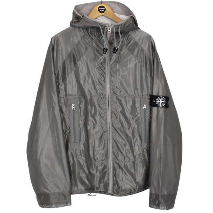 Vintage Stone Island Special Process SS 2007 Grey Mesh Reflective Jacket