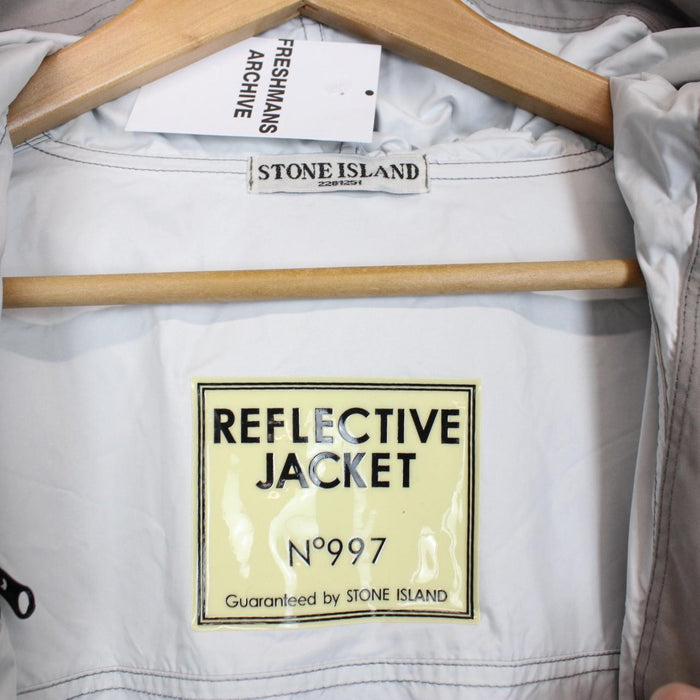 Vintage Stone Island Special Process SS 2007 Grey Mesh Reflective Jacket